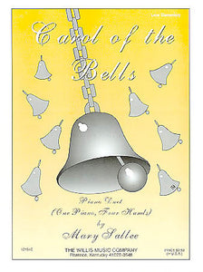 XMAS - Sallee, Mary - Carol of the Bells - Mid-Intermediate Arrangement - Piano Duet Sheet (1 Piano 4 Hands)