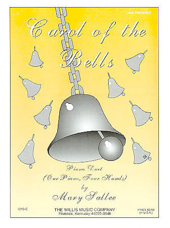 XMAS - Sallee, Mary - Carol of the Bells - Mid-Intermediate Arrangement - Piano Duet Sheet (1 Piano 4 Hands)