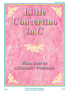 Peskanov, Alexander - Little Concertino in C - Mid-Elementary - Piano Duet Sheet (1 Piano 4 Hands) (POP)