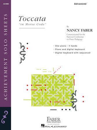 Faber, Nancy - Toccata in Morse Code - Advanced - Piano Duet Sheet (1 Piano 4 Hands) - Achievement Duet Sheets