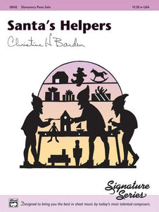 Barden, Christine H. - Santa's Helpers - Elementary - Piano Solo Sheet w/Lyrics (POP)