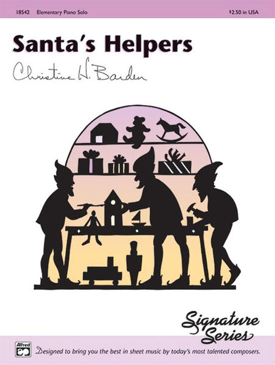 Barden, Christine H. - Santa's Helpers - Elementary - Piano Solo Sheet w/Lyrics (POP)