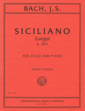 Bach - Siciliano (Largo) in C Minor, S. 1006 (from Violin Sonata, BWV1017) transcr. Jeffrey Solow - Cello & Piano