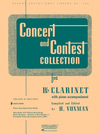 Concert and Contest Collection for Bb Clarinet Solo Book Only