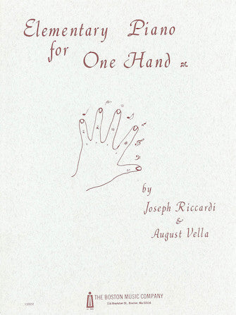 Riccardi, Joseph / Vella, August - Elementary Piano for One (1) Hand - Piano Method Volume*