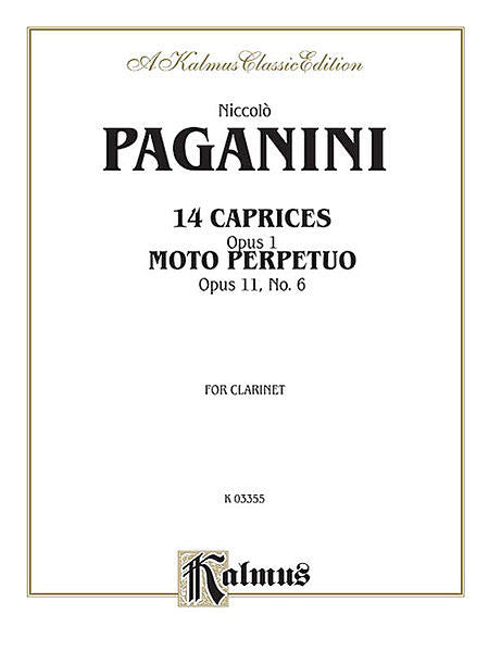 Fourteen Caprices, Op. 1 and Moto Perpetuo, Op. 11, No. 6 (unaccompanied)