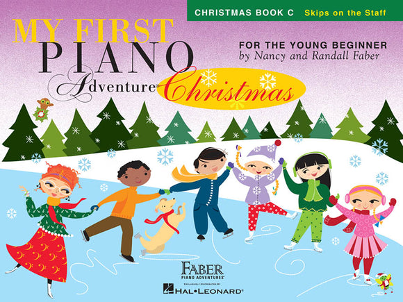 Faber My First Piano Adventure: Christmas Book C (Skips on the Staff) - Eight (8) Early Elementary Arrangements