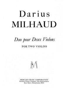 Milhaud, Darius - Duo Pour Deux Violons, Opus 258 - Gai // Romance // Gigue  - Two (2) Violins - Score Only