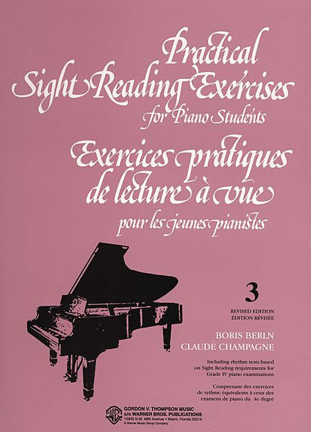 Practical Sight Reading Exercises for Piano Students, Book 3 - Piano Method Series*