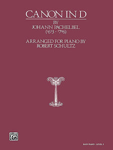 Canon in D ("Pachelbel's Canon") arr. Schultz, Easy Piano