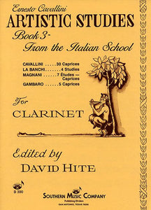 Artistic Studies for Clarinet, Book 3 From the Italian School ed. David Hite