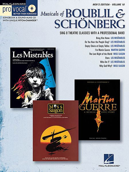 Musicals of Boublil & Schonberg Pro Vocal Men's Edition Volume 18 Book/CD Pack (OUT OF PRINT)