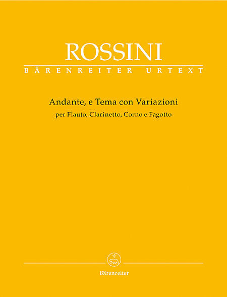 Andante and Theme and Variations - Rossini, Gioachino (Gossett) for Fl, Cl, Hn, Bsn