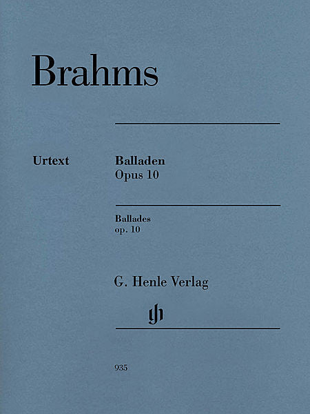 Brahms - Ballades, Op. 10 Piano ed. Katrin Eich fing. Lars Vogt