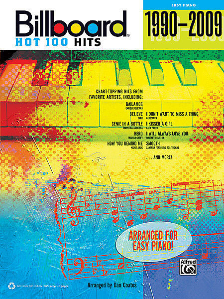 Billboard Hot 100 Hits: 1990--2009 arr. Dan Coates, Easy Piano