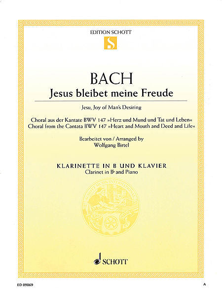 Jesu, Joy of Man's Desiring Clarinet and Piano (arr. Wolfgang Birtel) Woodwind