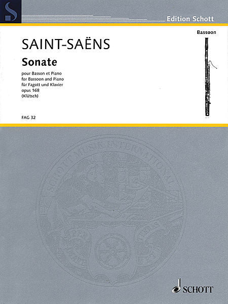 Sonate, Op. 168 Bassoon and Piano Woodwind