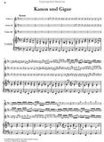Canon and Gigue for Three Violins and Basso Continuo in D Major ed. Norbert Mullemann B.c. realization: Wolfgang Kostujak Henle Music Folios Score & Parts