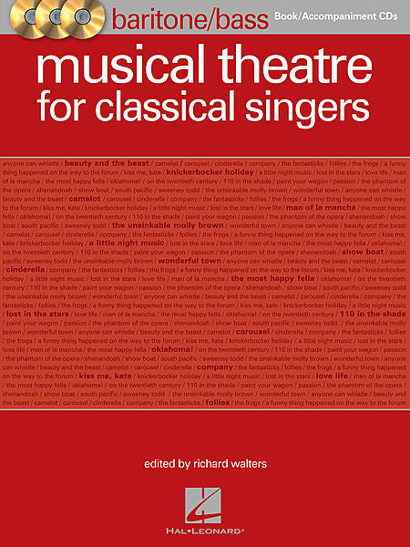 Musical Theatre for Classical Singers Baritone/Bass Book/3-CDs Pack Edited by Richard Walters Vocal Collection Baritone/Bass, Book/3-CD Pack