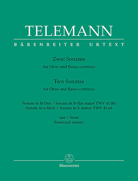 Two Sonatas for Oboe and Basso continuo - Telemann, Georg Philipp