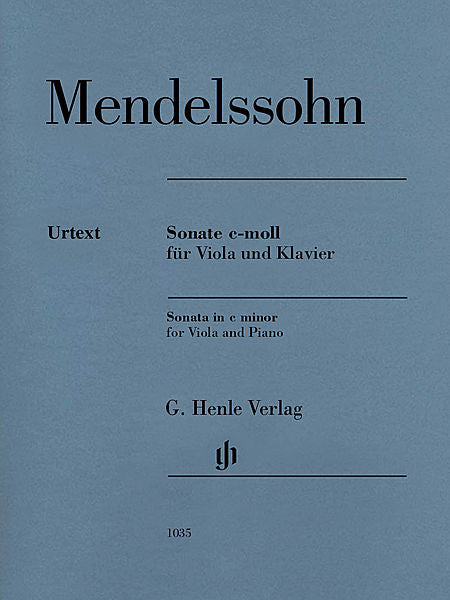 Sonata in C Minor Viola and Piano (ed. Ernst Herttrich; piano fing. Klaus Schilde; viola fing. Tabea Zimmermann) Henle Music Folios