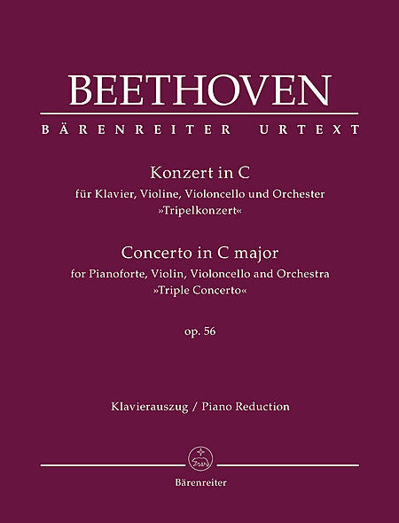 Concerto for Piano, Violin, Violoncello and Orchestra C major op. 56 'Triple Concerto' - Beethoven, Ludwig van