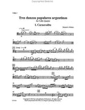 O'Brein, Michael - Tres (3) Danzas Populares Argentinas (Three Popular Argentine Dances) - Violoncello [Cello] Ensemble Quartet: Four (4) Cellos - Score & Parts