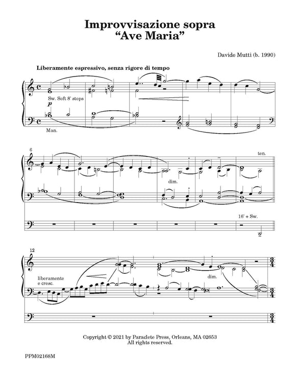 Improvvisazione sopra “Ave Maria” - Davide Tutti, Organ