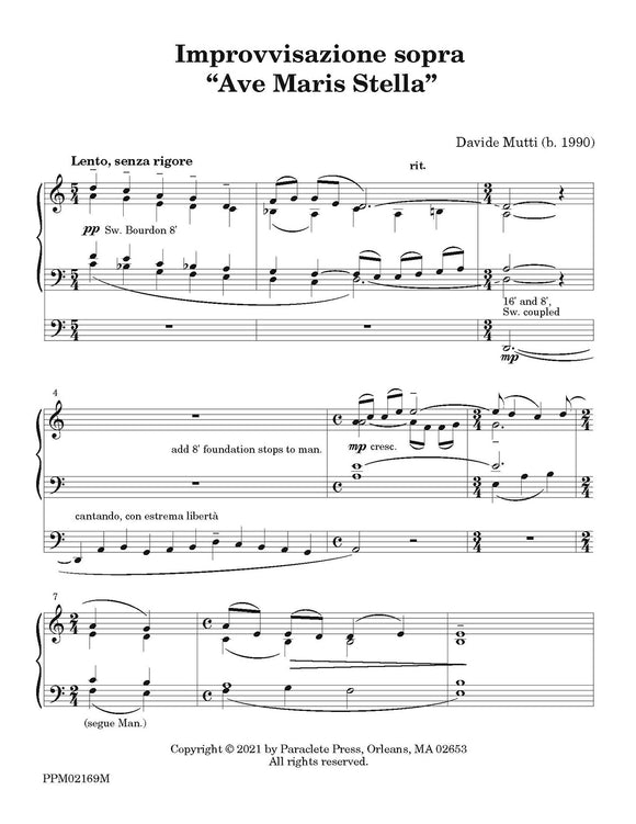 Improvvisazione sopra “Ave Maris Stella” - Davide Tutti, Organ