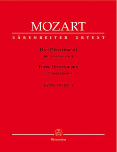 Three Divertimenti for String Quartet KV 136-138 (125a-c) - Mozart, Wolfgang Amadeus