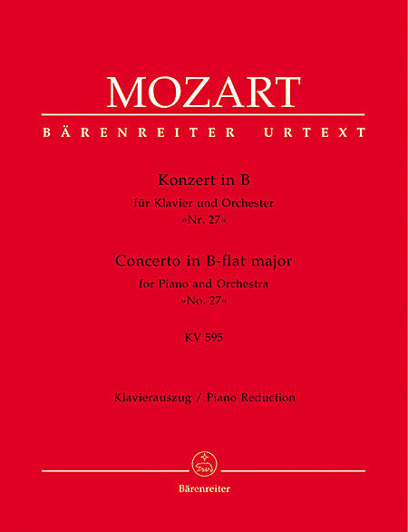 Concerto for Piano and Orchestra No. 27 B flat major KV 595 - Mozart, Wolfgang Amadeus