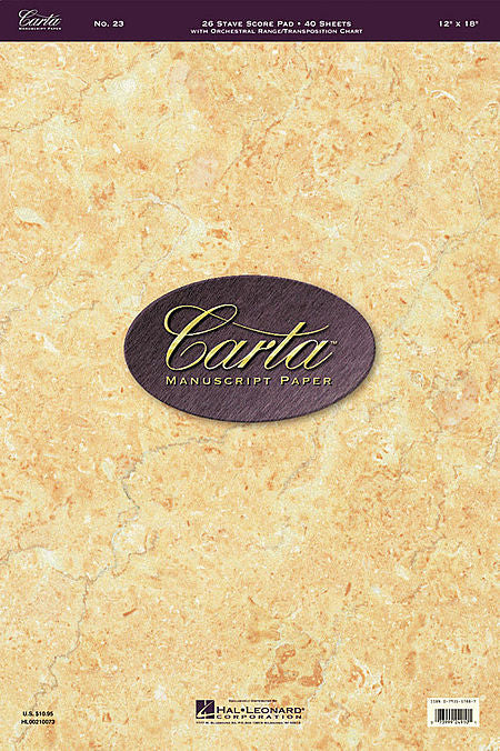 No. 23 Carta Score Paper Carta Manuscript Paper