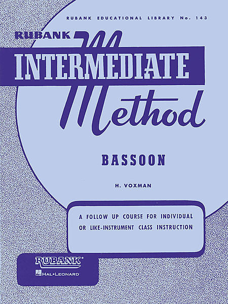 Rubank Intermediate Method - Bassoon edited by H. Voxman