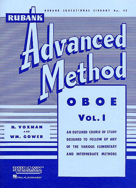 Rubank Advanced Method - Oboe Vol. 1 edited by Wm. Gower and H. Voxman