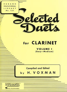 Selected Duets for Clarinet Volume 1 - Easy to Medium edited H. Voxman Ensemble Collection Volume 1