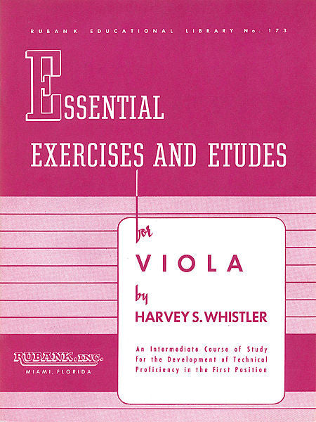 Essential Exercises and Etudes for Viola by Harvey S. Whistler String Method