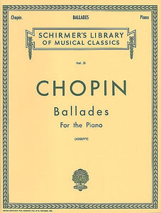 Chopin - Ballades, Piano Solo (Joseffy) Piano Collection