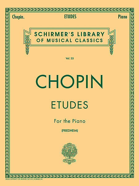 Chopin - Etudes (Friedheim) Piano Solo