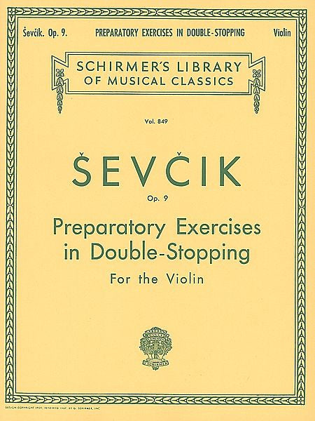 Sevcik - Preparatory Exercises in Double-Stopping, Op. 9 for Violin