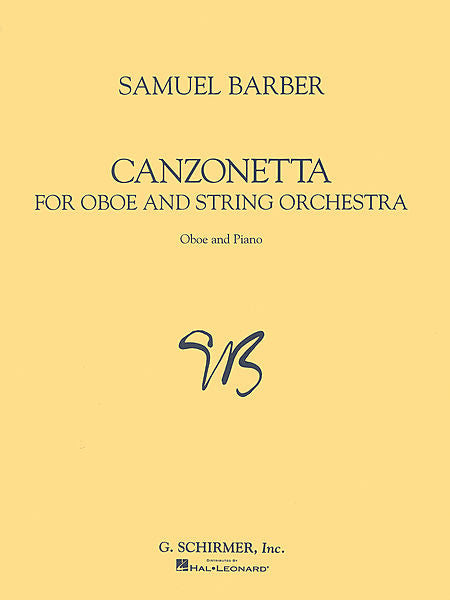 Barber - Canzonetta for Oboe & Piano Reduction Piano reduction by William Holab