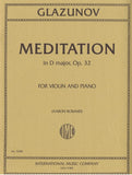 Glazunov, Alexander - Meditation in D Major, Opus 32 ed. Aaron Rosand - Violin & Piano