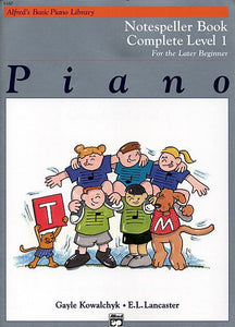 Alfred's Basic Piano Course: Notespeller Book Complete 1 (1A/1B)