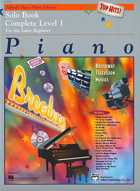 Alfred's Basic Piano Course: Top Hits! Solo Book Complete 1 (1A/1B)