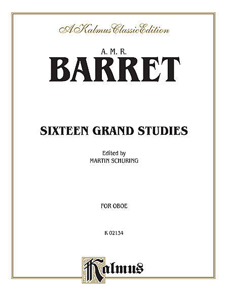 Sixteen Grand Studies - A. M. R. Barret edited Martin Schuring