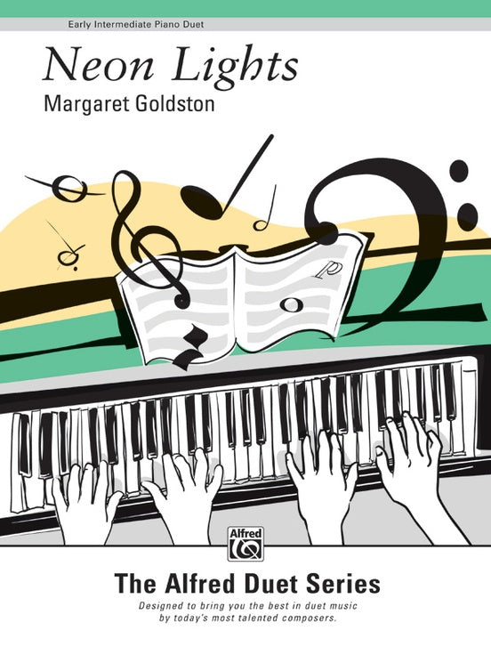 Goldston, Margaret - Neon Lights - Early Intermediate - Piano Duet Sheet (1 Piano 4 Hands) - Alfred Duet Series