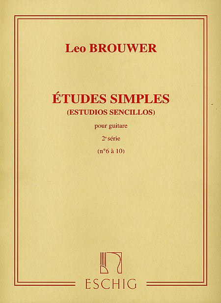 Brouwer - etudes Simples - Volume 2: Nos. 6-10 Guitar Solo