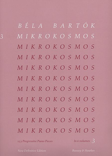 Bartok - Mikrokosmos Volume 3 (Pink), Piano Solo