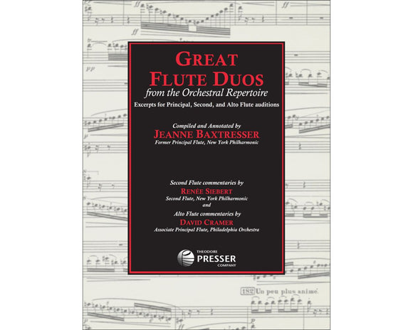 Great Flute Duos From The Orchestral Repertoire Excerpts for Principal, Second, and Alto Flute Auditions Flute I, Flute II, Alto Flute