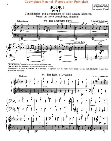 Russian School of Piano Playing Book 1, Part 2 Editor: A. Nikolaev