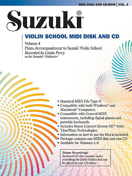 Suzuki Violin School MIDI Disk Acc./CD-ROM, Volume 4 – Coulsons Sheet Music